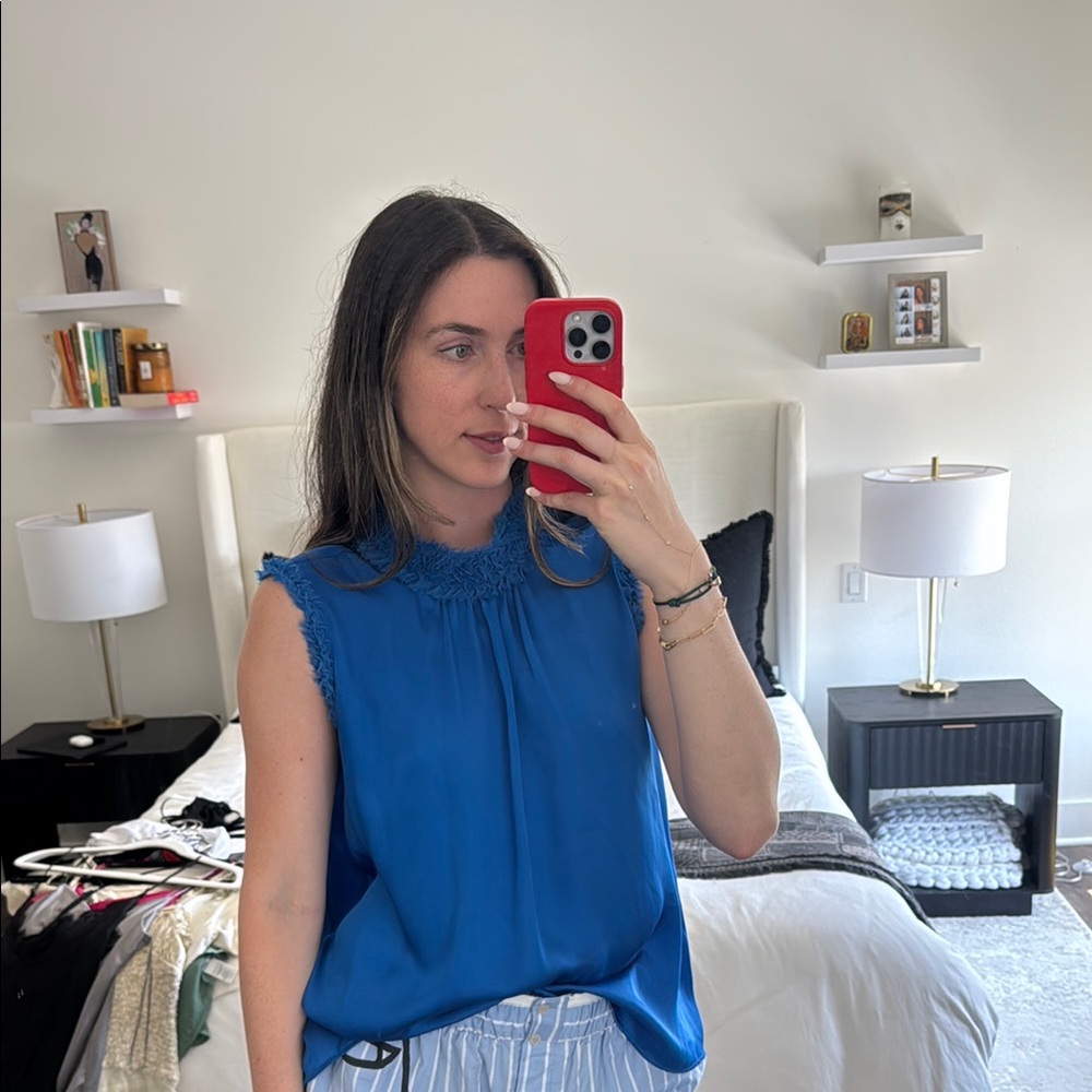 Blue Sleeveless Zara Top
